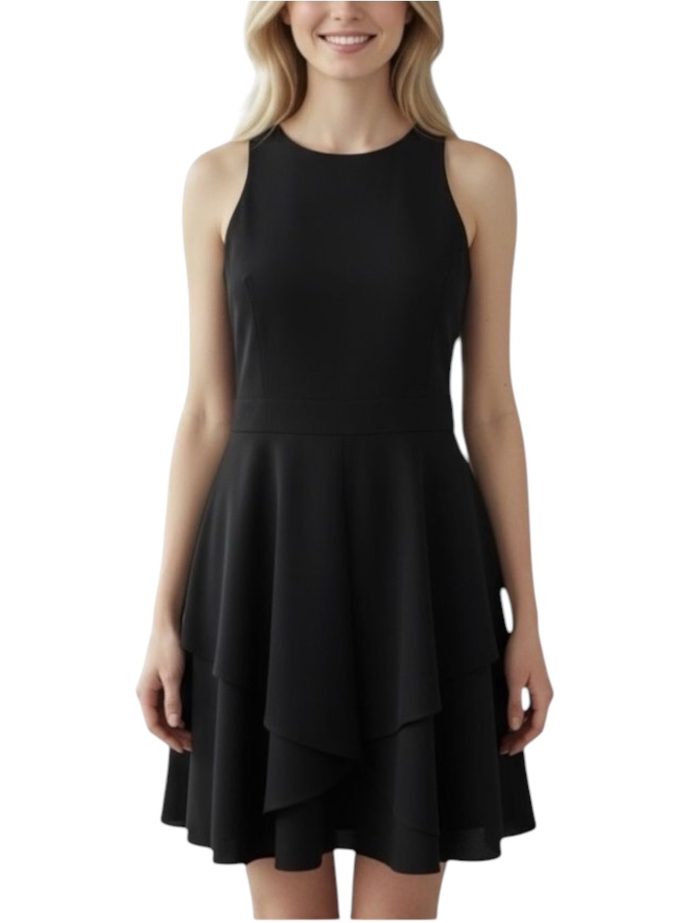 Adelyn Rae Black Ruffled Dress Size M GirlCore Feminine Neutral